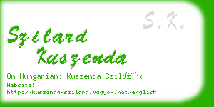 szilard kuszenda business card